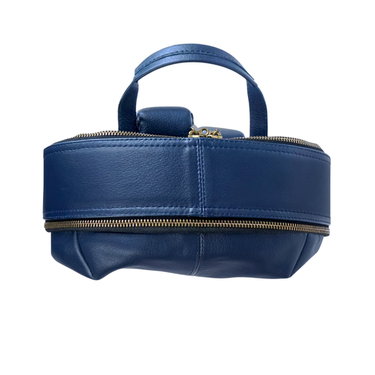 Urban Navy Leather Backpack