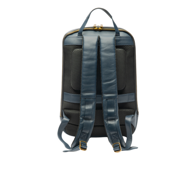 Urban Navy Leather Backpack