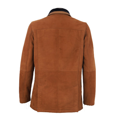 Maxim Tan Suede buttoned up coat