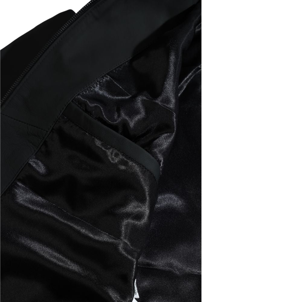 Tory matte black cafe racer jacket