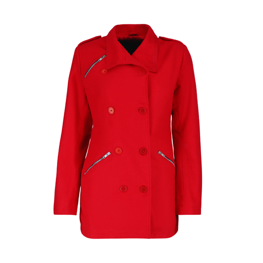 Taisia women's red wool coat