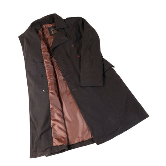 Adrian Brown wool trench coat