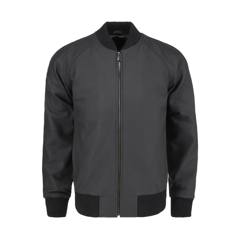 Colt matte black ribbed bomber jacket