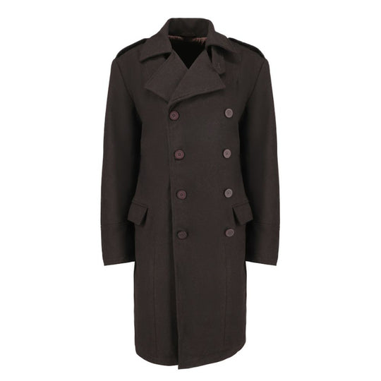 Adrian Brown wool trench coat
