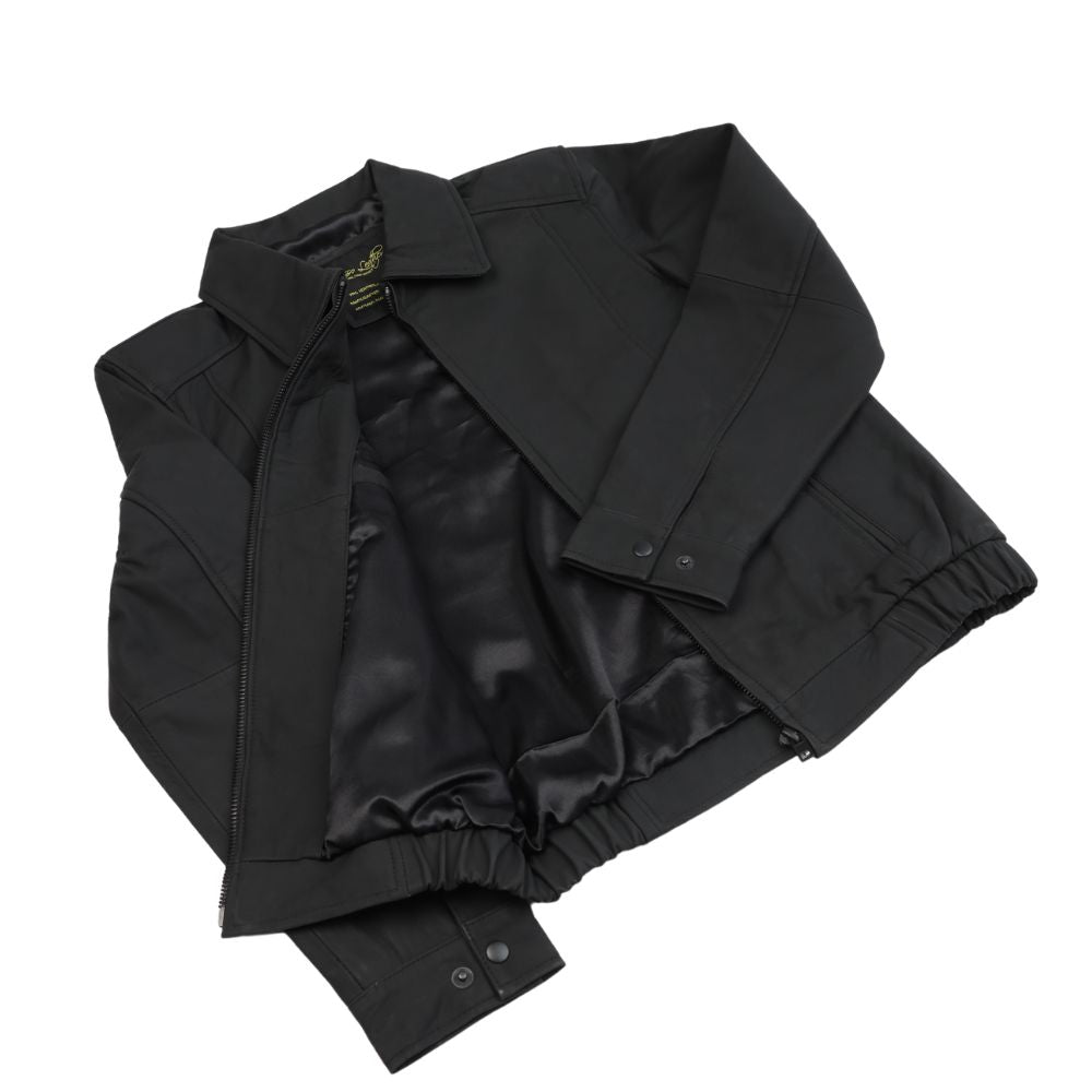 Blaze matte black classic leather jacket