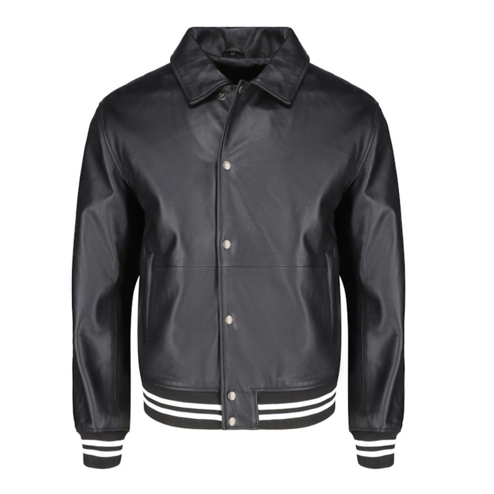 Ryder black varsity style leather jacket
