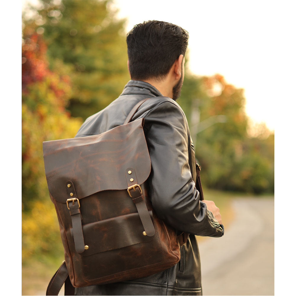 Cortez's Vintage Oiled Cowhide Backpack, Leather Backpack – Lusso Leather