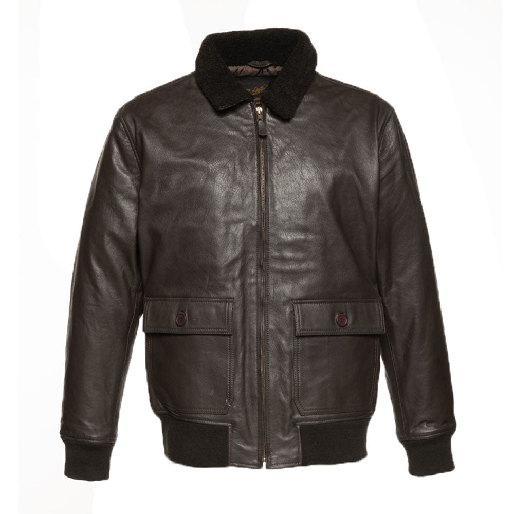 Havana brown A2 Bomber leather jacket