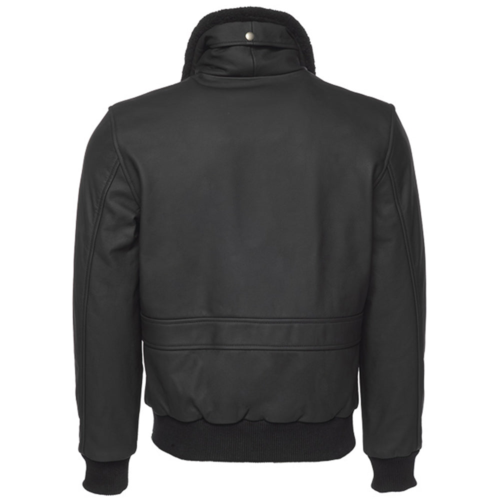 Matte Black A2 Bomber Leather jacket