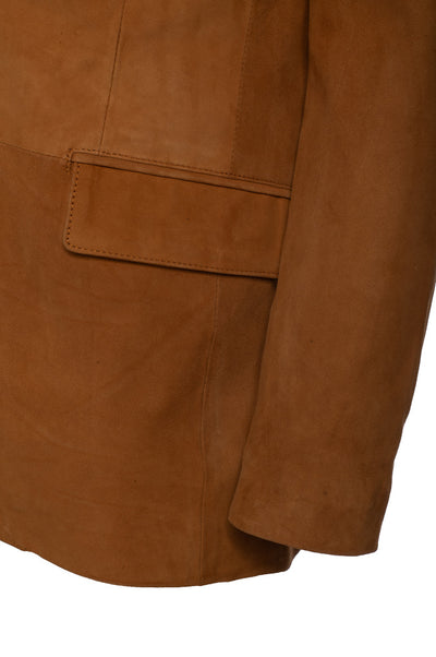 Wyatt Tan Suede Leather Blazer