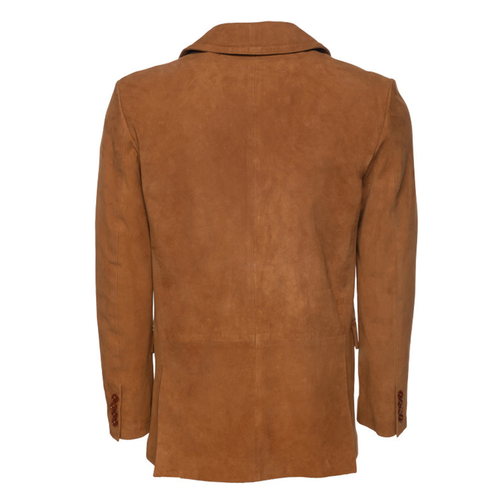 Wyatt Tan Suede Leather Blazer