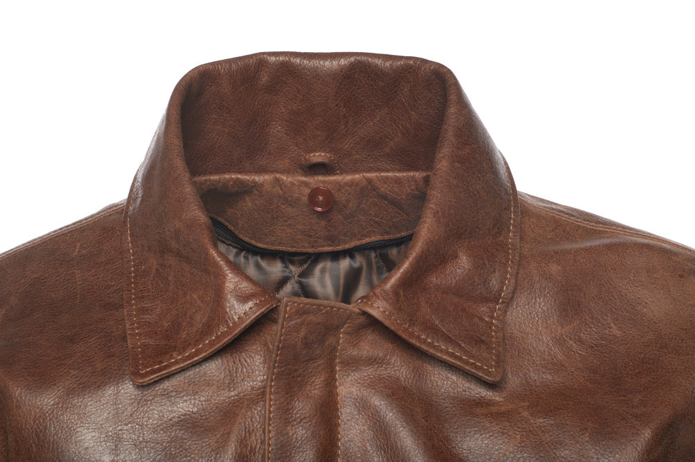 Laurent Vintage Brown A2 bomber Jacket