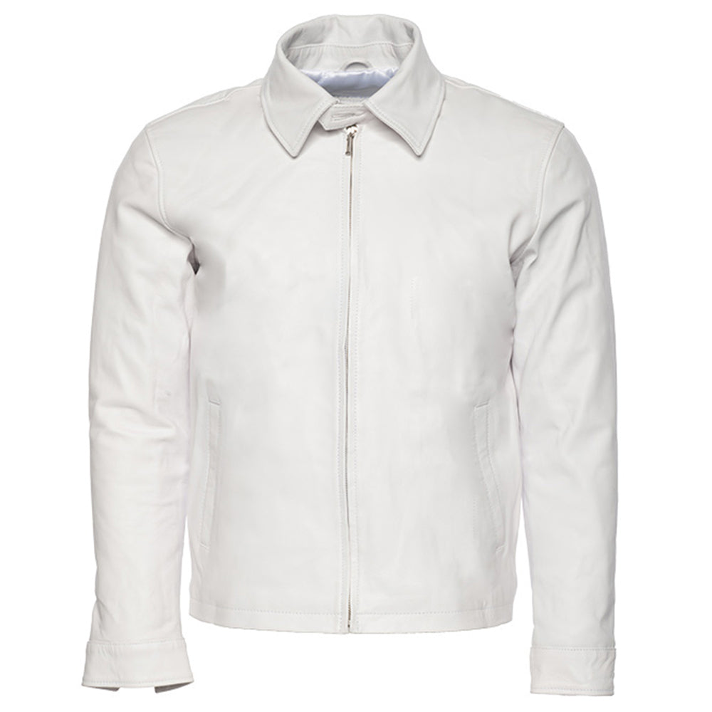 Pierre White leather jacket