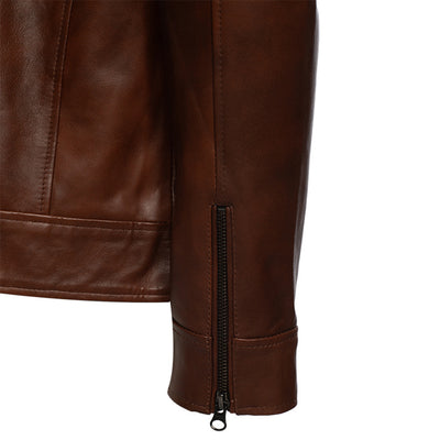 Kai Classic two tone brown leather jacket