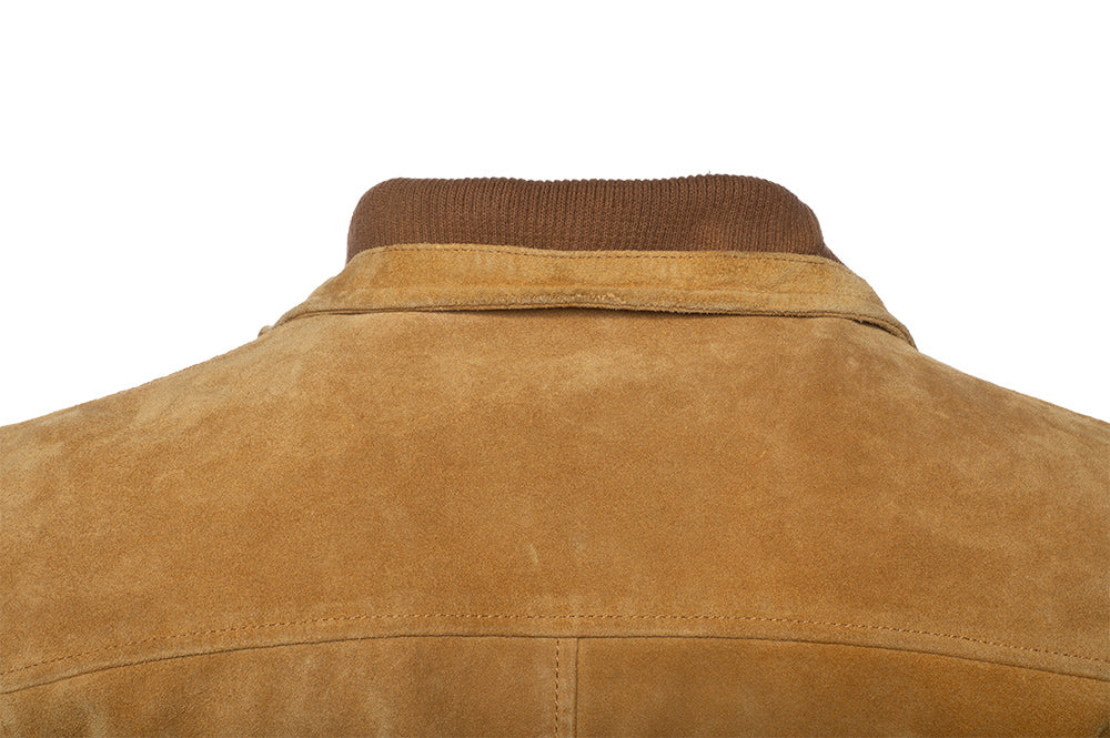 Lincoln Tan Suede Leather driving coat