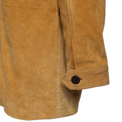 Lincoln Tan Suede Leather driving coat