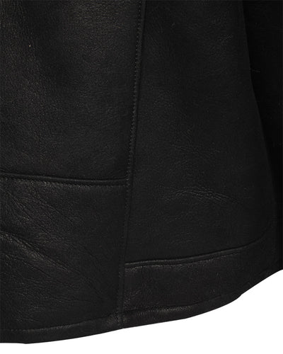 Carters Black Biker Shearling Jacket