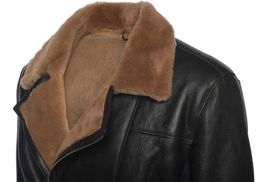 Carters Ginger Brown Biker Shearling Jacket