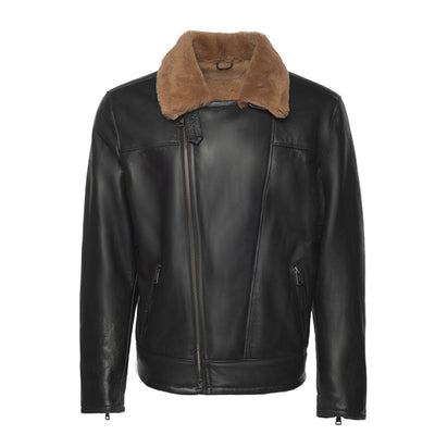 Carters Ginger Brown Biker Shearling Jacket