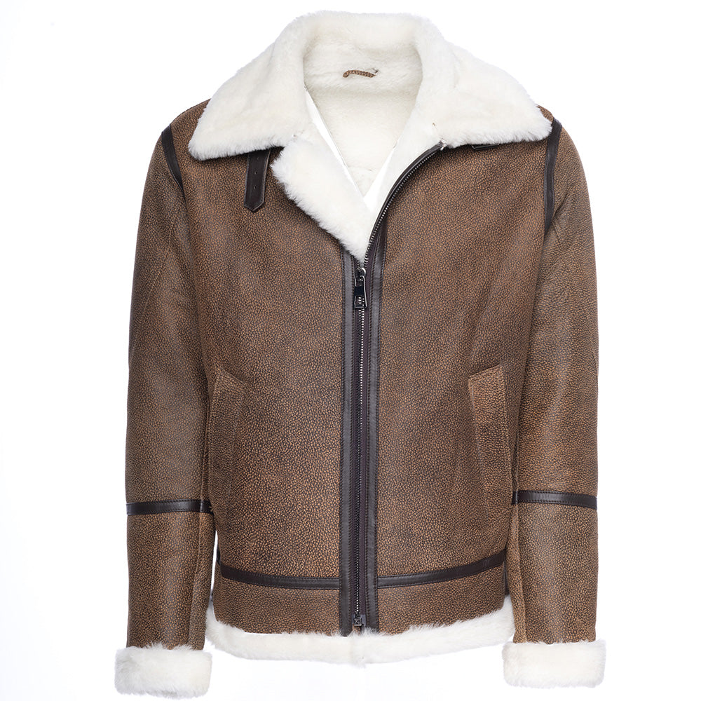 Jacoba Brown B3 shearling bomber jacket