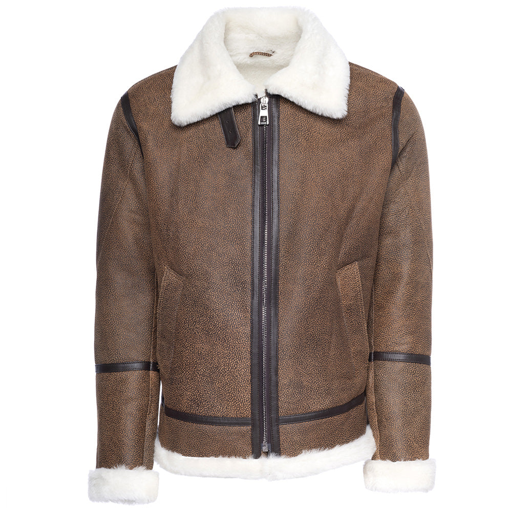 Jacoba Brown B3 shearling bomber jacket