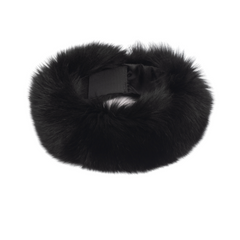 Black fox fur headband