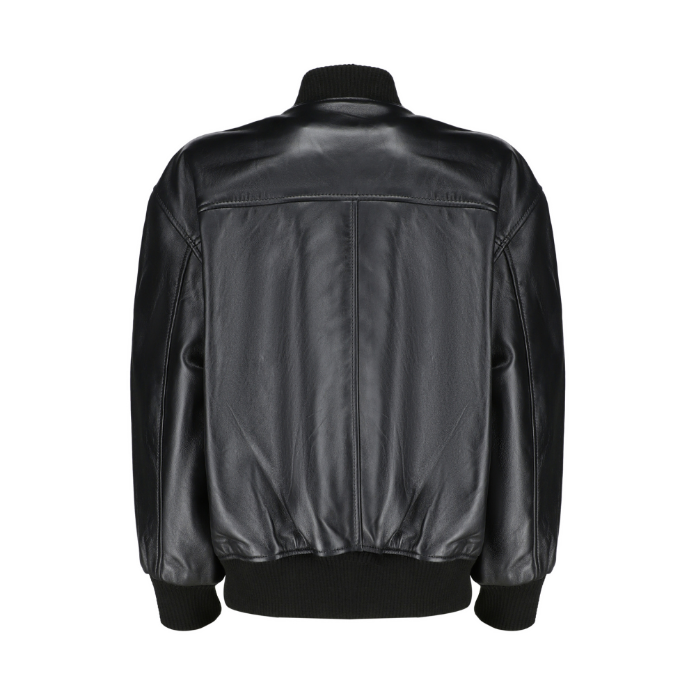 Mabel black oversized bomber jacket