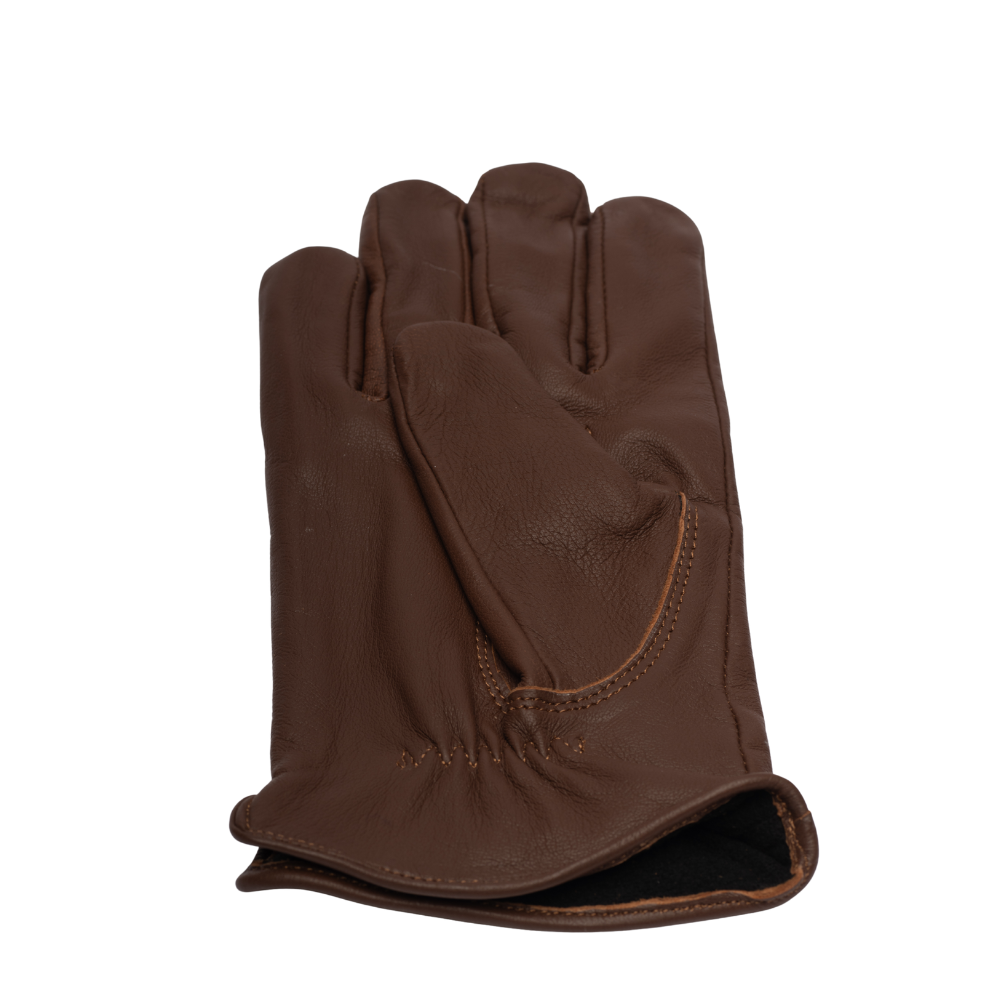 Premium brown leather gloves
