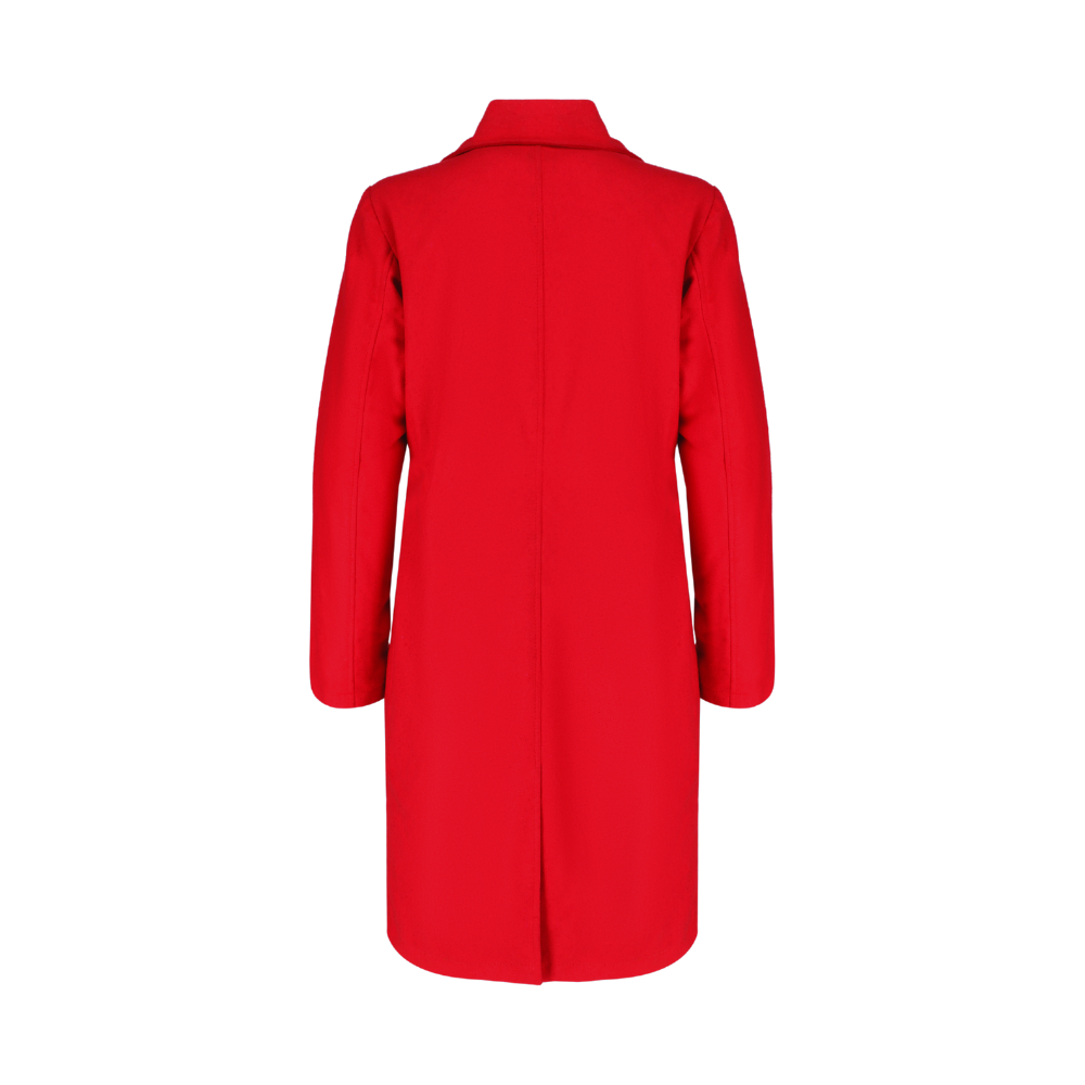 Isla red women's wool overcoat