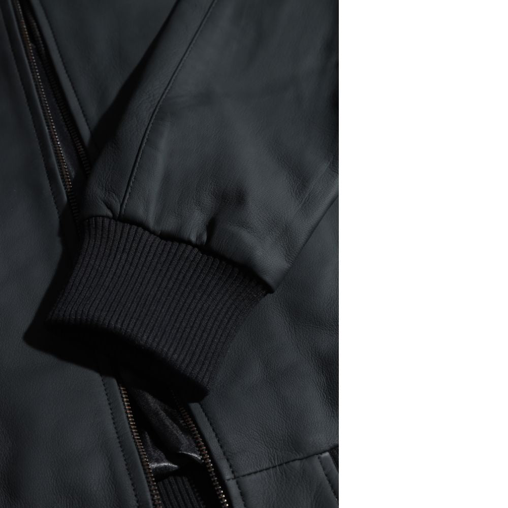 Colt matte black ribbed bomber jacket