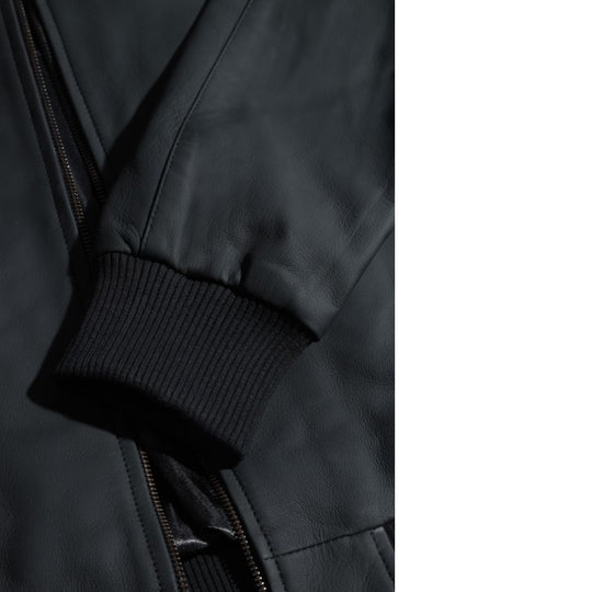 Colt matte black ribbed bomber jacket