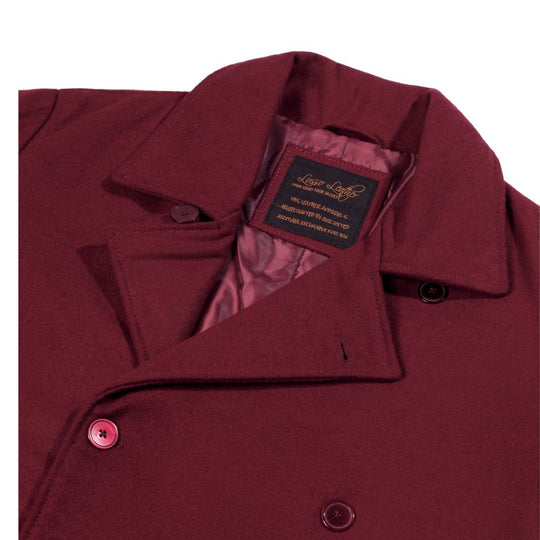 Dorian burgundy wool overcoat