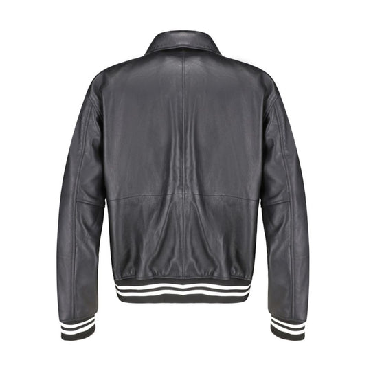 Ryder black varsity style leather jacket