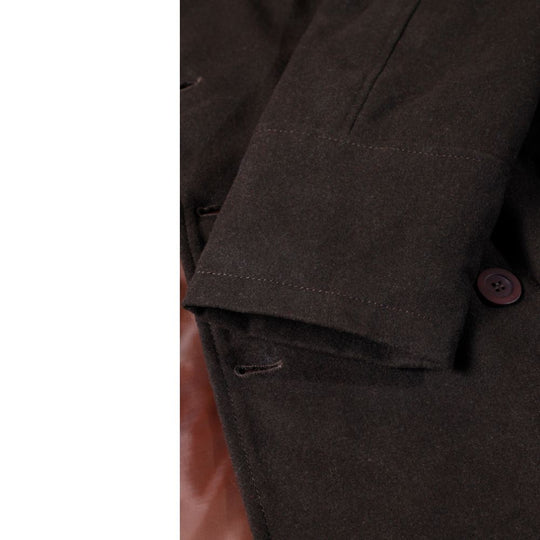 Adrian Brown wool trench coat