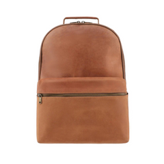 Tan Brown Leather Backpack