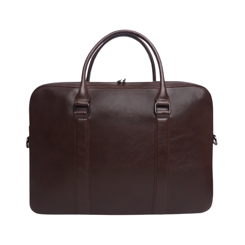 Chocolate Leather Laptop Bag