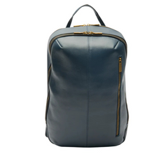 Urban Navy Leather Backpack