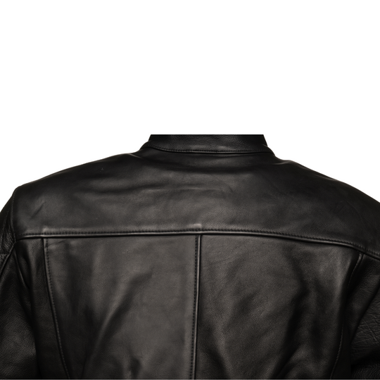 Carson Black cafe racer style Moto jacket
