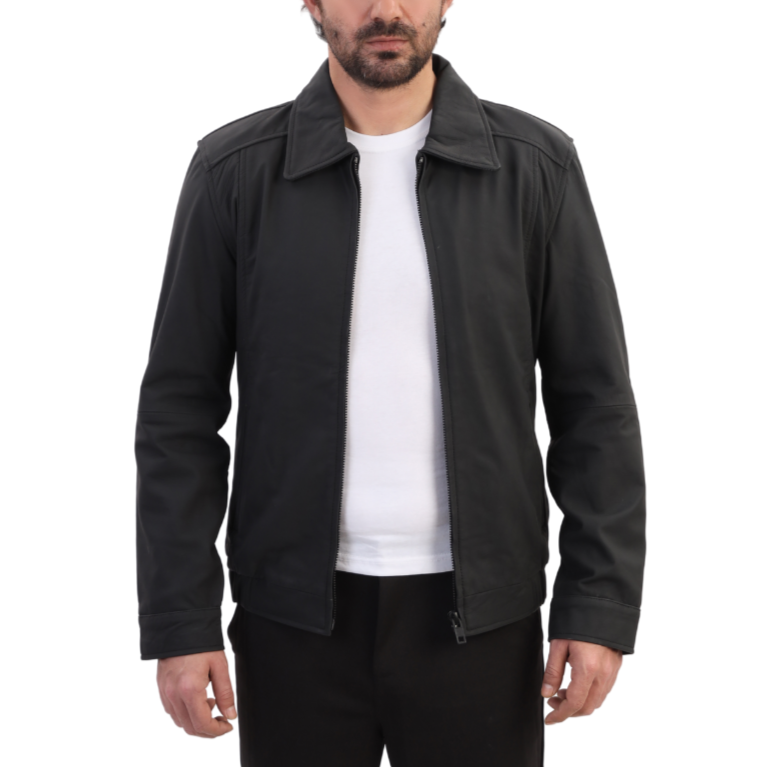 Blaze matte black classic leather jacket