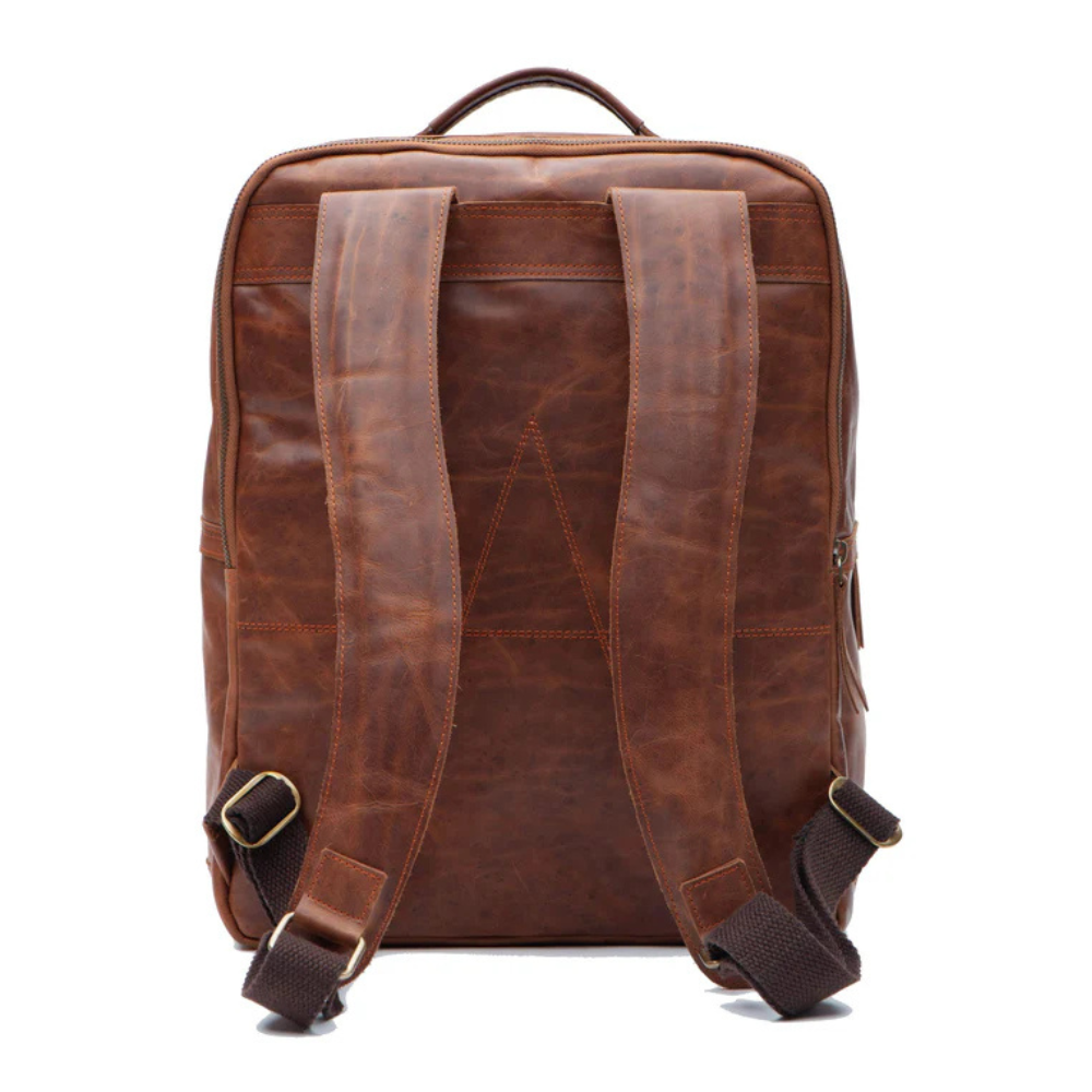 Burch's Vintage Brown Laptop Backpack