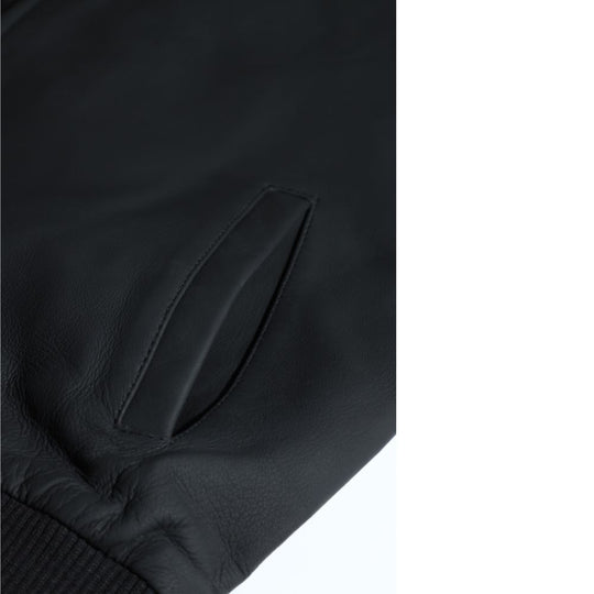 Colt matte black ribbed bomber jacket