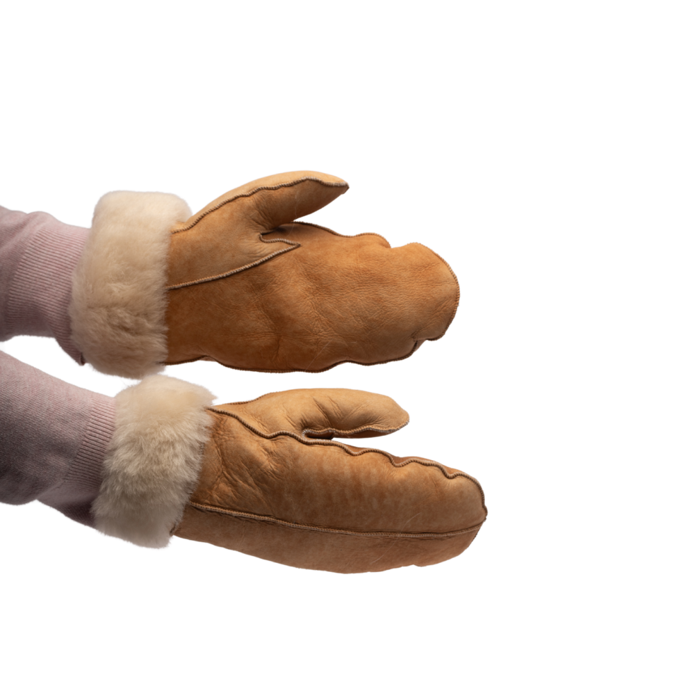Tan Sheepskin Mittens