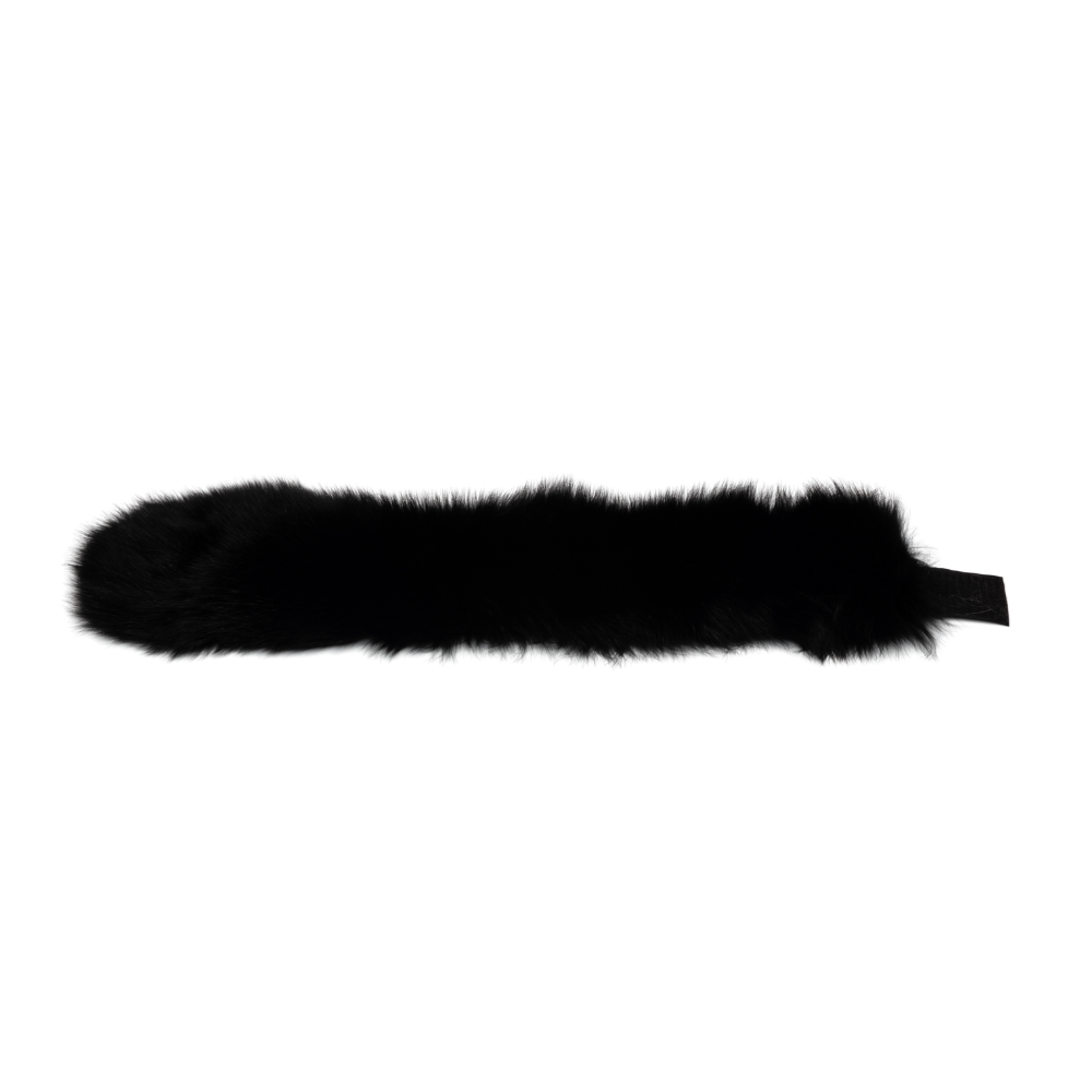 Black fox fur headband