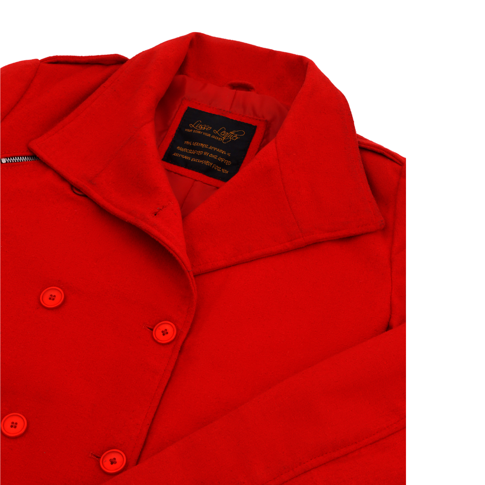 Taisia women's red wool coat