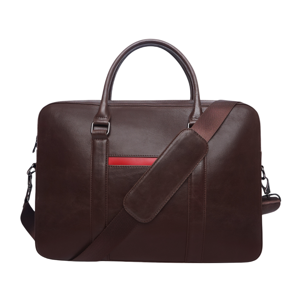 Chocolate Leather Laptop Bag