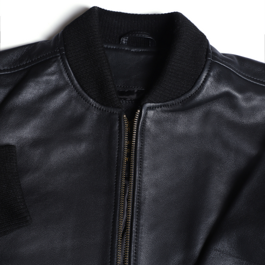 Mabel black oversized bomber jacket