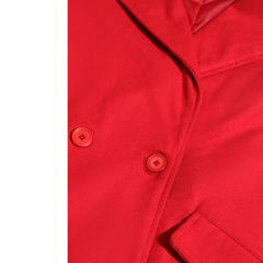 Isla red women's wool overcoat