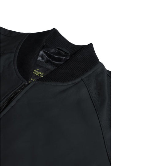 Colt matte black ribbed bomber jacket