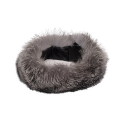 Silver fox fur headband