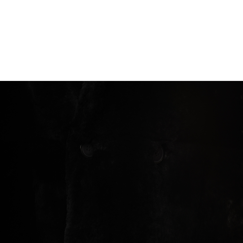 Peyton Black Mouton Shearling coat with Fox fur